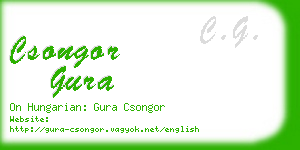 csongor gura business card